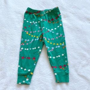 Pink Chicken Teal Leggings with Colorful Dots